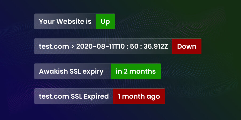 badges for website monitoring